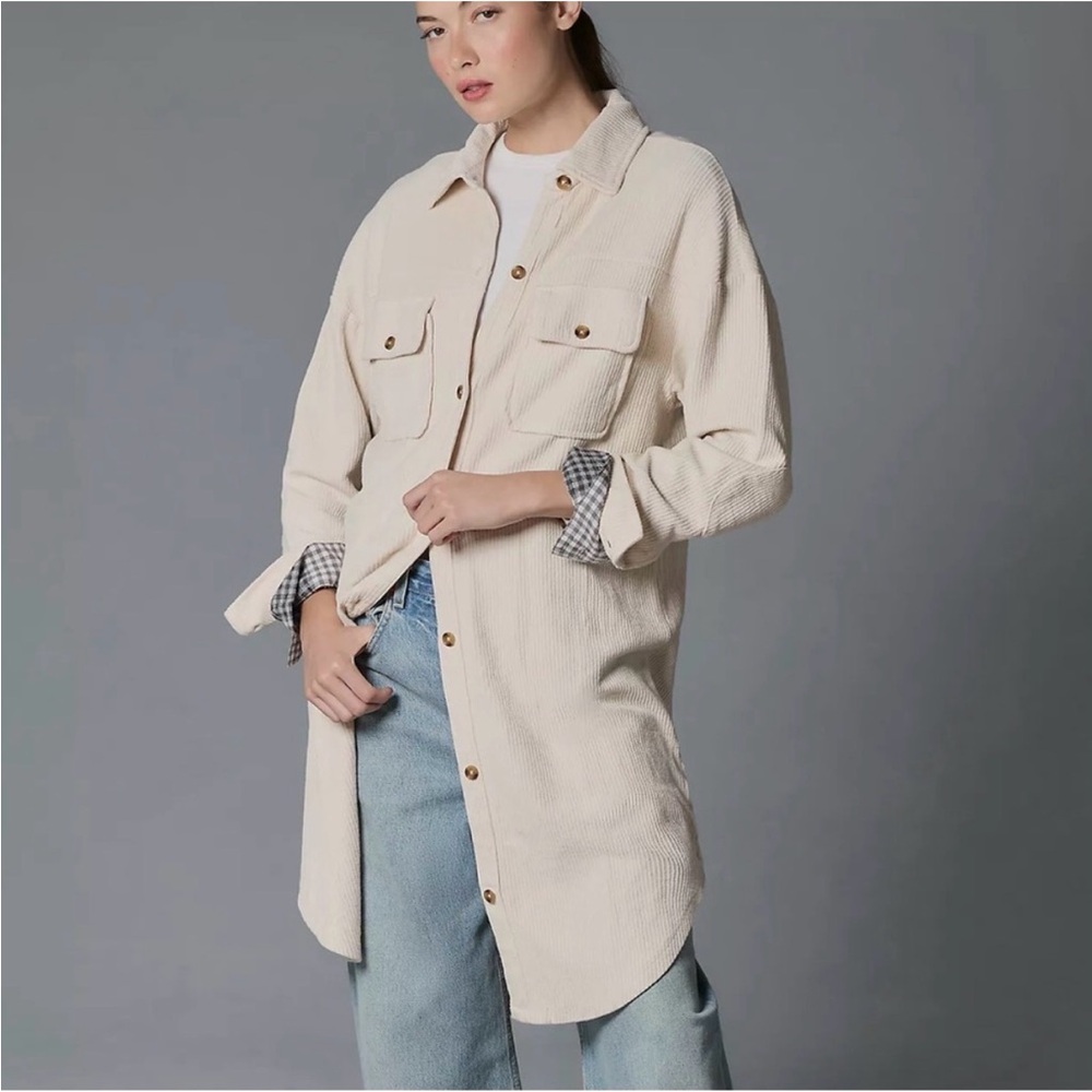Light Blue Anthropologie shacket
